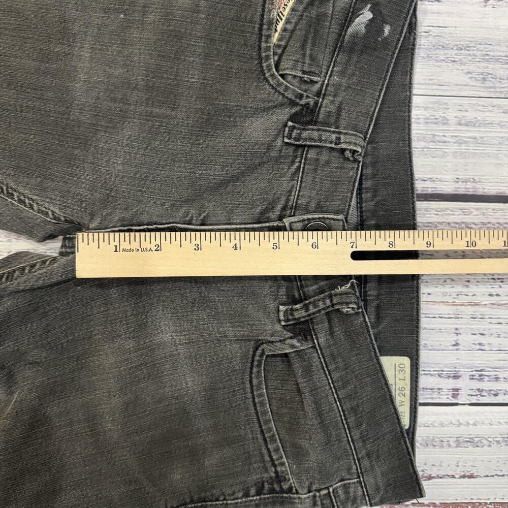 Diesel Liv Jeans 26x30 Made in Italy Gray Wash Stretch Straight Leg - Picture 11 of 13